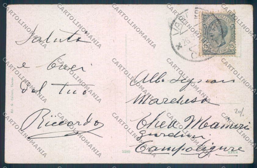 Varese Sacro Monte cartolina LQ6324 – retro