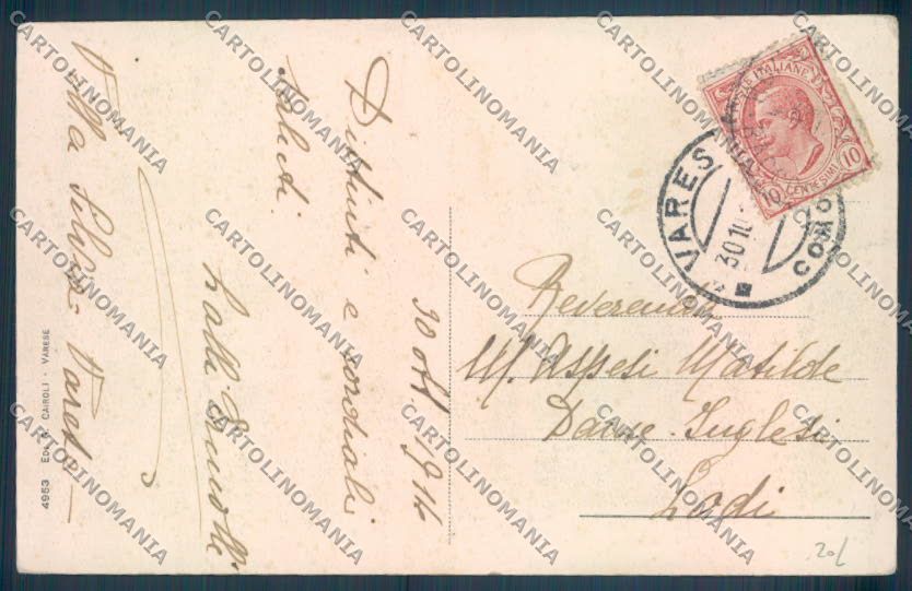 Varese Sacro Monte cartolina LQ6325 – retro