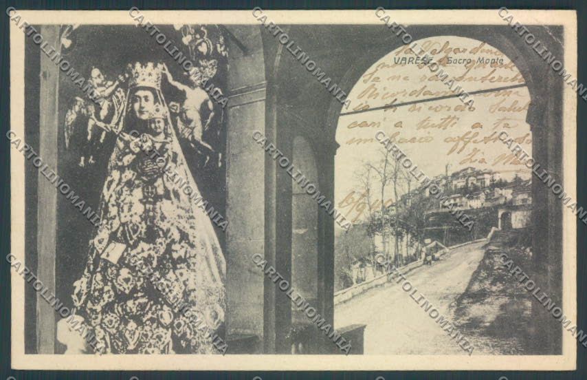 Varese Sacro Monte PIEGHINA cartolina LQ6331 – fronte