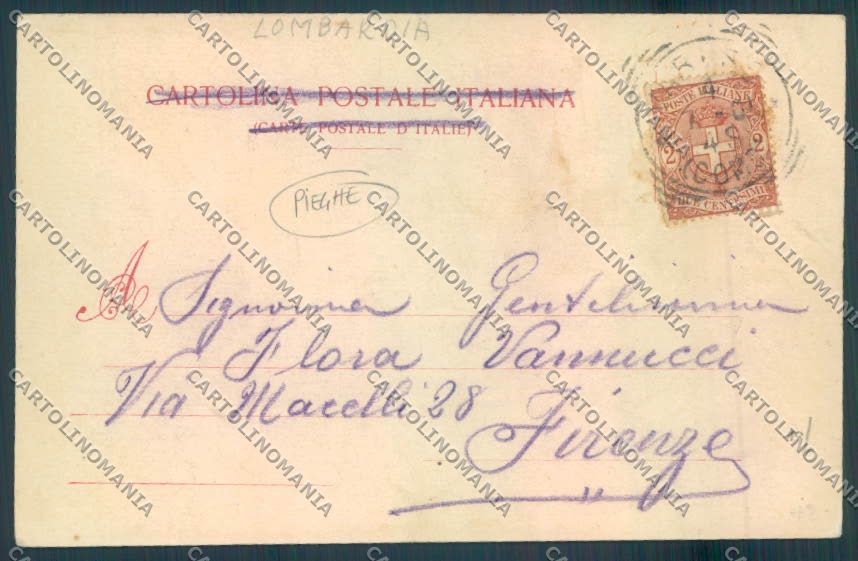 Varese Giardini PIEGHE cartolina LQ6348 – retro