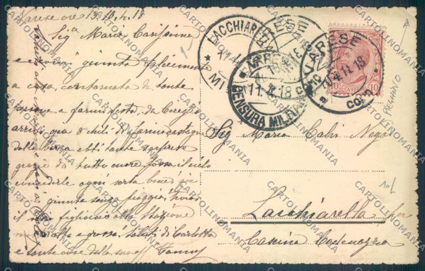 Varese Giardini PIEGHINA cartolina LQ6380 – retro