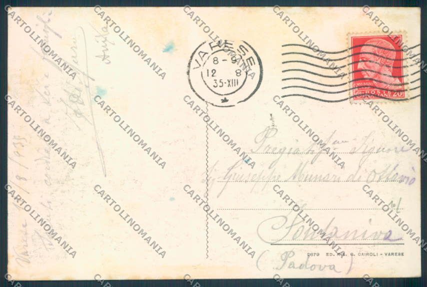 Varese Giardini cartolina LQ6382 – retro
