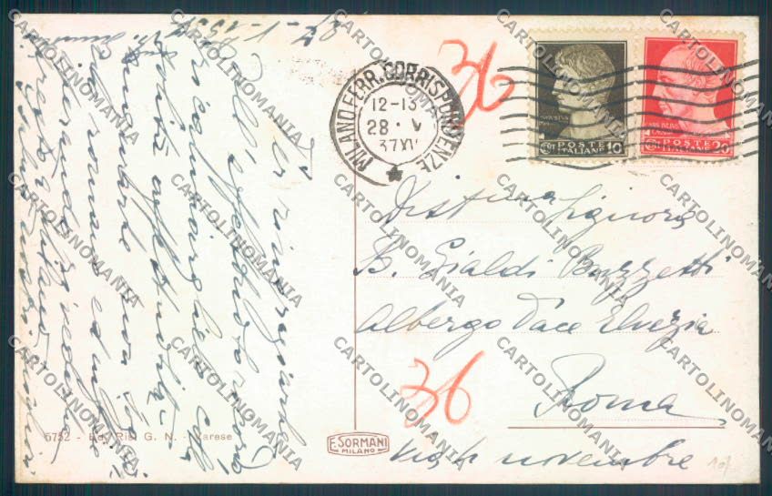 Varese Giardini cartolina LQ6390 – retro