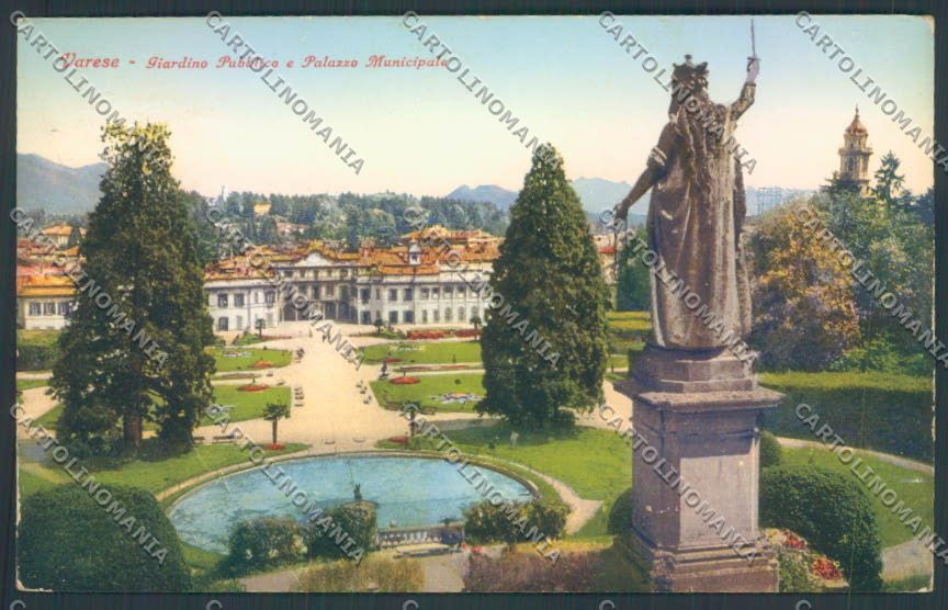 Varese Giardini PIEGA cartolina LQ6391 – fronte