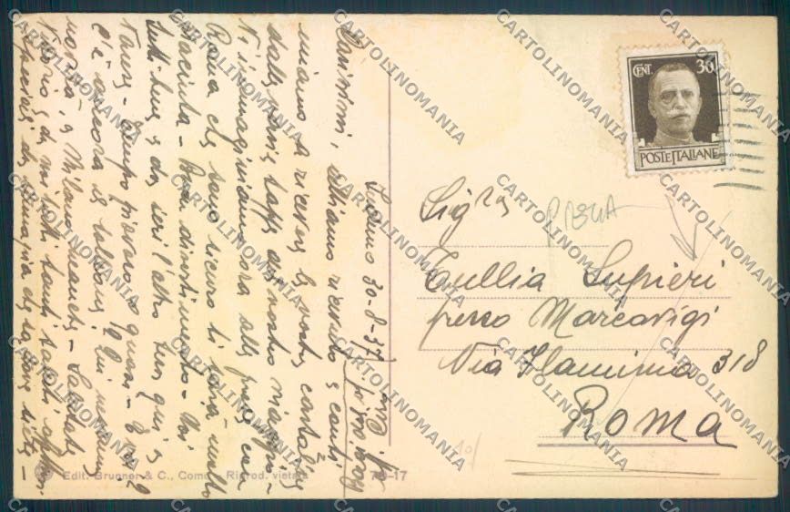 Varese Giardini PIEGA cartolina LQ6391 – retro