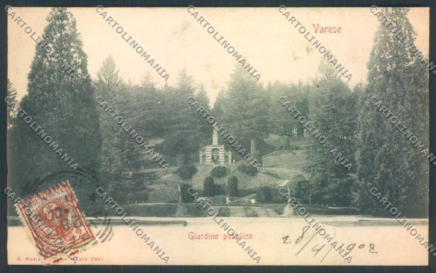 Varese Giardini PIEGATA cartolina LQ6394 – fronte