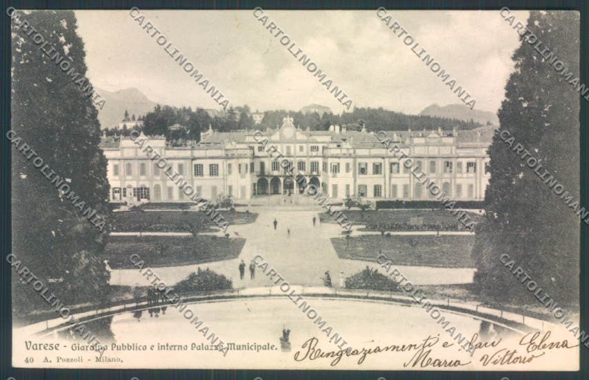 Varese Giardini cartolina LQ6414 – fronte