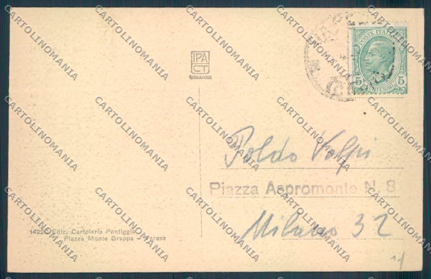Varese Giardini cartolina LQ6425 – retro