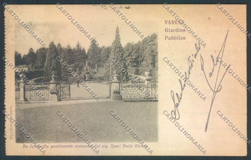 Varese Giardini cartolina LQ6434 – fronte
