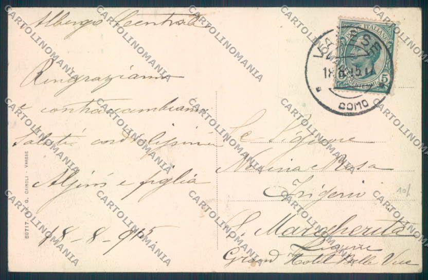 Varese Sant'Ambrogio cartolina LQ6470 – retro