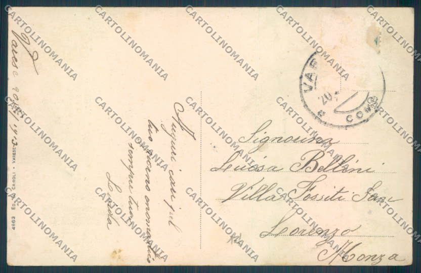 Varese Sant'Ambrogio cartolina LQ6471 – retro