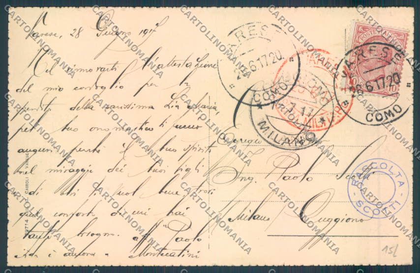 Varese Sant'Ambrogio cartolina LQ6476 – retro