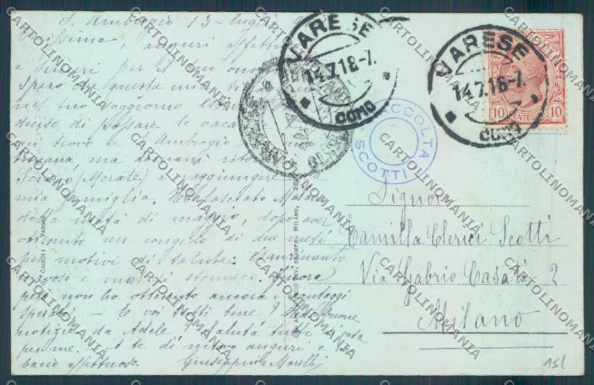 Varese Sant'Ambrogio cartolina LQ6488 – retro