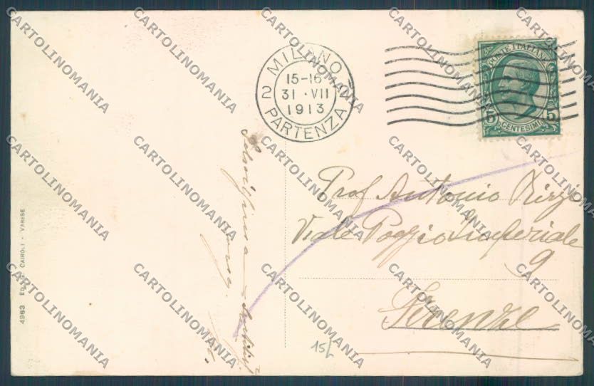 Varese Sant'Ambrogio cartolina LQ6492 – retro