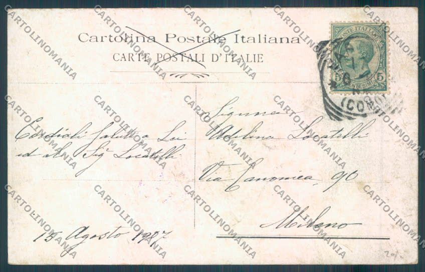 Varese Lago di Isola Virginia cartolina LQ6508 – retro