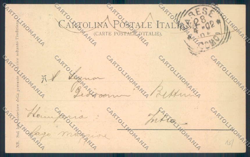 Varese Città cartolina LQ6514 – retro