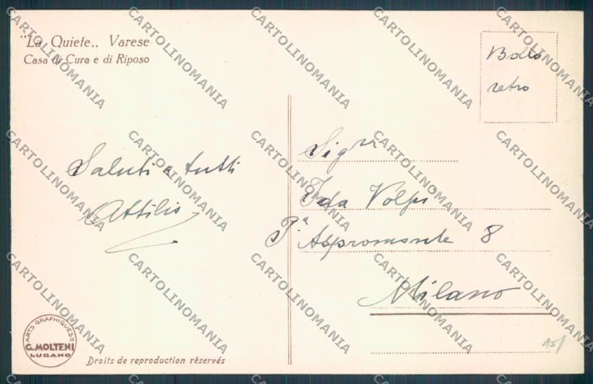 Varese Città cartolina LQ6533 – retro