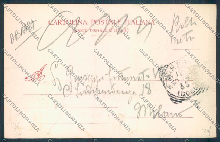Varese Città ABRASA cartolina LQ6587 – retro