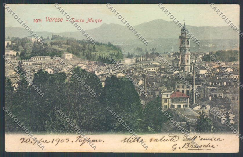 Varese Sacro Monte cartolina LQ6640 – fronte