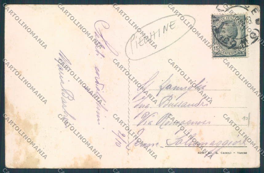 Varese Città PIEGHINE cartolina LQ6649 – retro