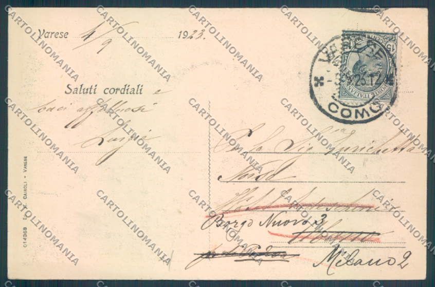 Varese Città PIEGHINA cartolina LQ6662 – retro