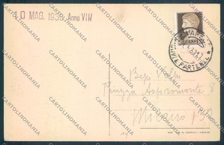 Varese Città cartolina LQ6668 – retro