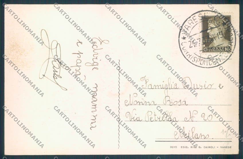 Varese Città cartolina LQ6671 – retro