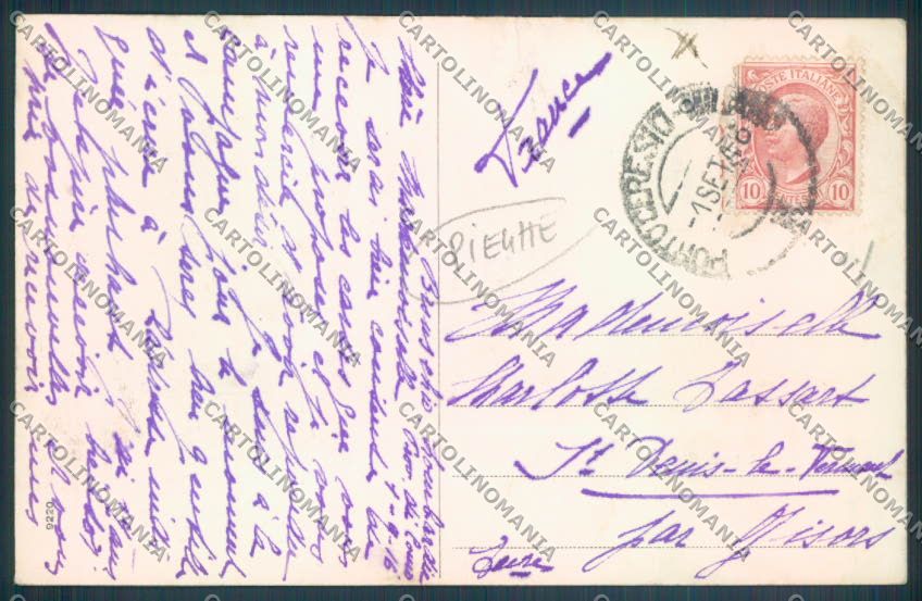 Varese Città PIEGHE cartolina LQ6675 – retro