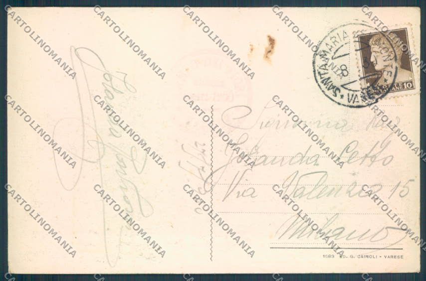 Varese Campo dei Fiori cartolina LQ6703 – retro