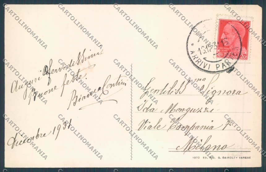 Varese Campo dei Fiori Funicolare cartolina LQ6704 – retro