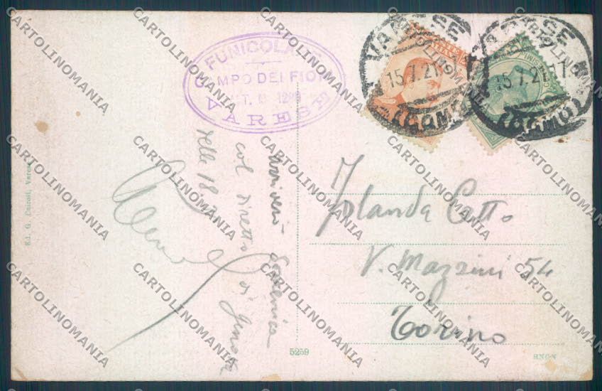 Varese Campo dei Fiori cartolina LQ6709 – retro
