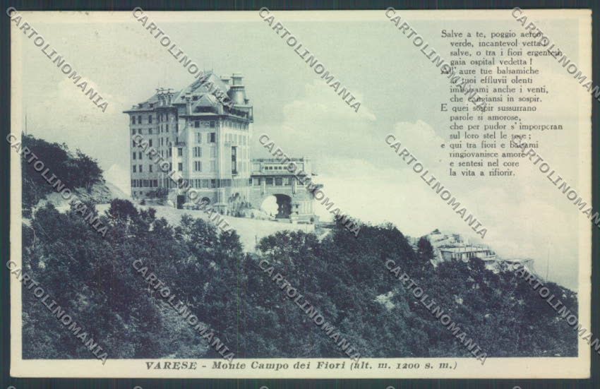 Varese Campo dei Fiori cartolina LQ6710 – fronte