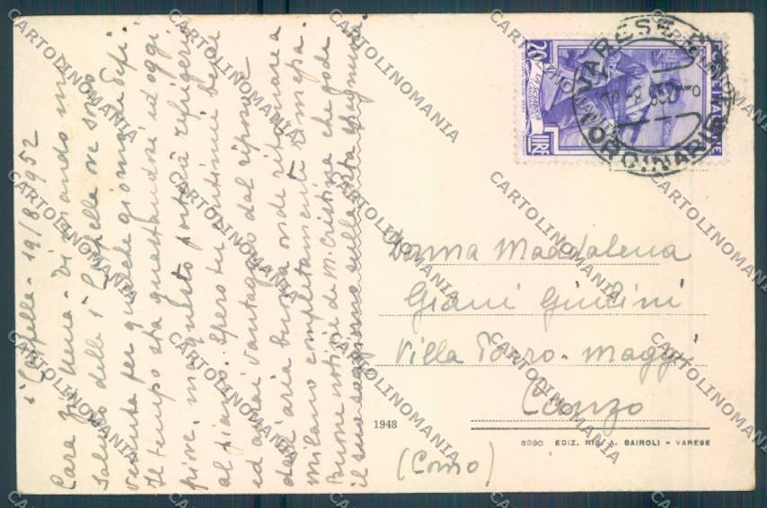 Varese Campo dei Fiori cartolina LQ6720 – retro