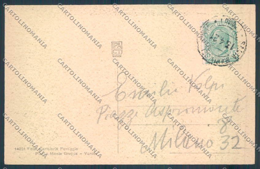 Varese Campo dei Fiori cartolina LQ6739 – retro