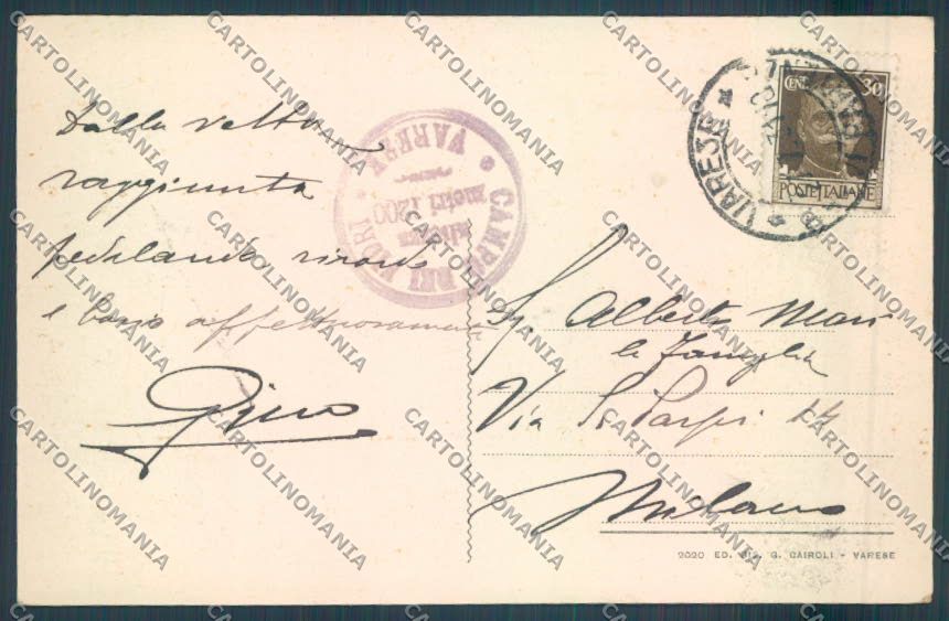 Varese Campo dei Fiori cartolina LQ6745 – retro