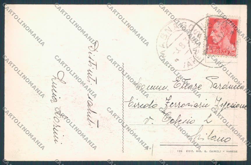 Varese Campo dei Fiori Funicolare cartolina LQ6774 – retro