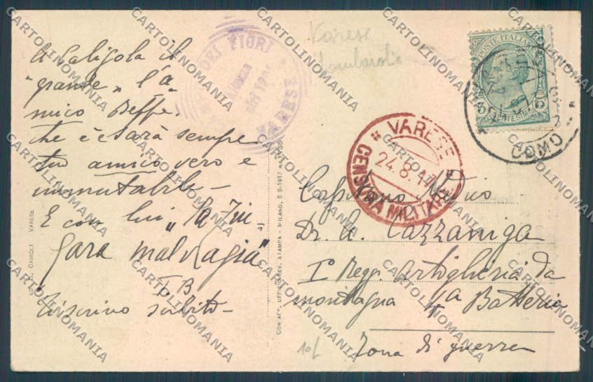 Varese Campo dei Fiori cartolina LQ6776 – retro
