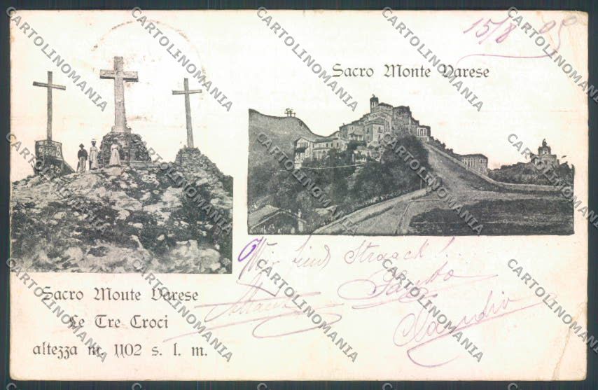 Varese Sacro Monte PIEGHE cartolina LQ6796 – fronte