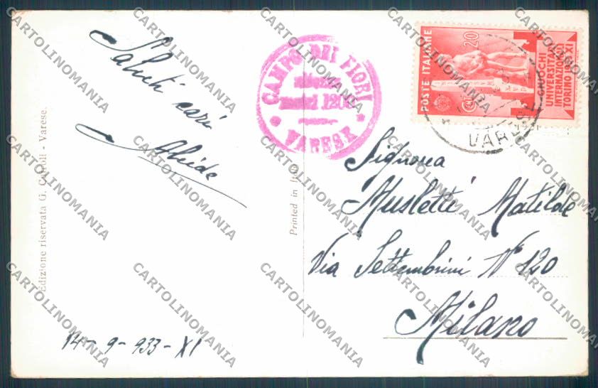 Varese Campo dei Fiori cartolina LQ6828 – retro