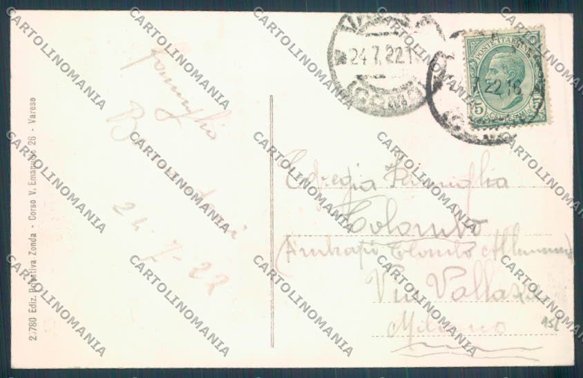 Varese Campo dei Fiori cartolina LQ6841 – retro