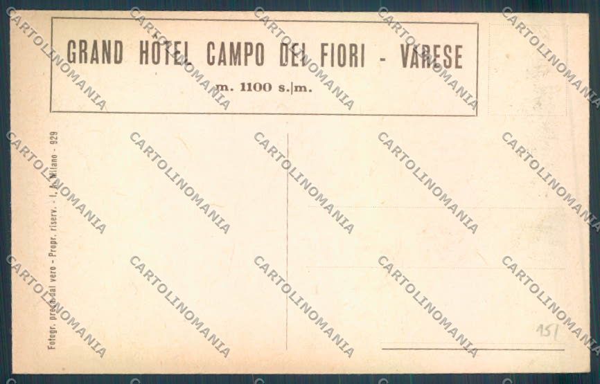 Varese Campo dei Fiori cartolina LQ6842 – retro
