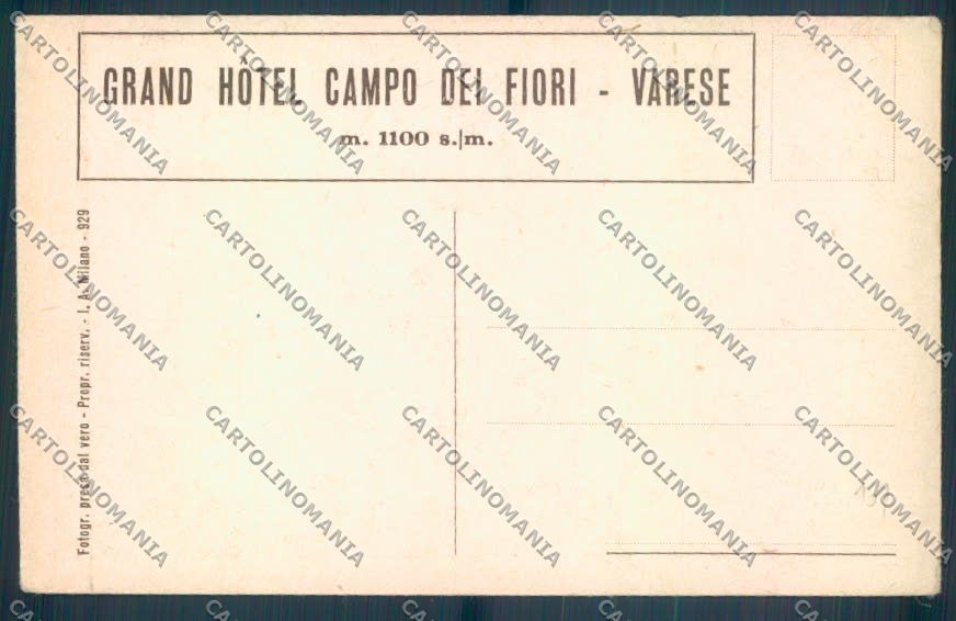 Varese Campo dei Fiori cartolina LQ6855 – retro