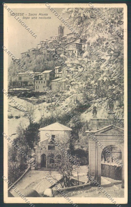 Varese Sacro Monte Nevicata STRAPPINI cartolina LQ6878 – fronte
