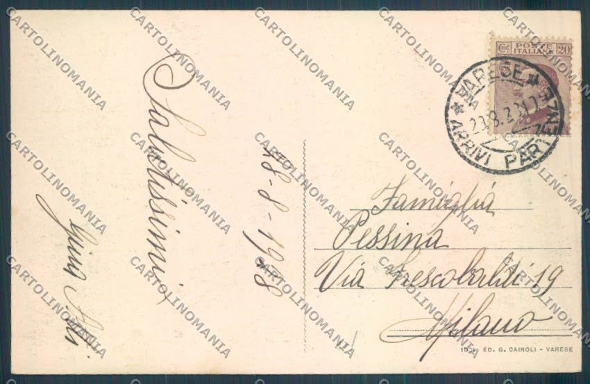 Varese Sacro Monte cartolina LQ6884 – retro