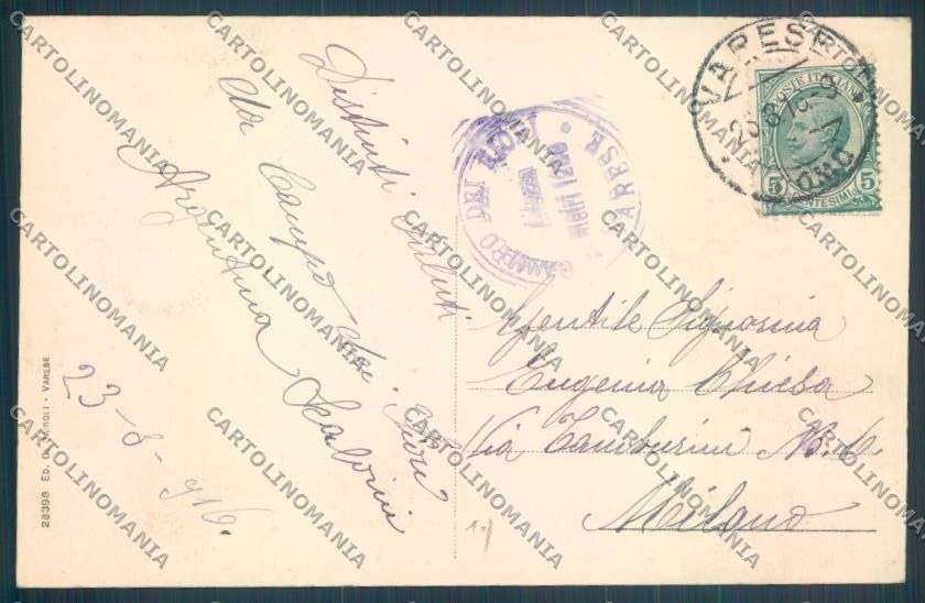 Varese Sacro Monte cartolina LQ6894 – retro