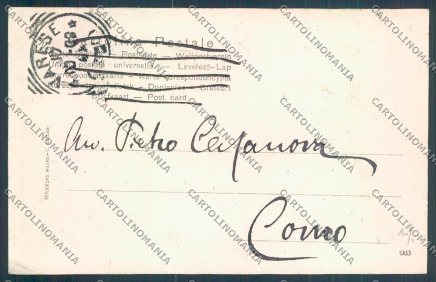 Varese Sacro Monte cartolina LQ6906 – retro