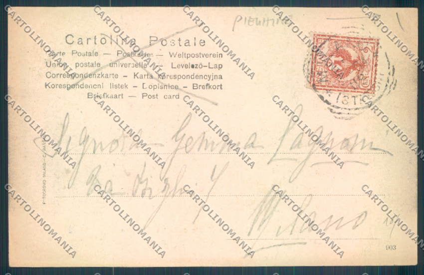 Varese Sacro Monte PIEGHINA cartolina LQ6907 – retro