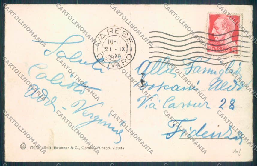 Varese Sacro Monte cartolina LQ6911 – retro