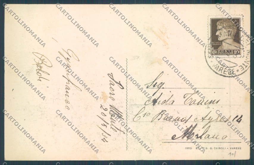 Varese Sacro Monte cartolina LQ6918 – retro