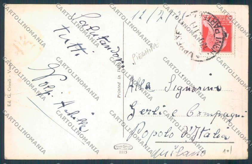 Varese Sacro Monte PIEGHINE cartolina LQ6920 – retro